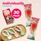 4E's Novelty Christmas Candy Bracelets, 30-Pack Bulk Candies with Festive Santa, Tree & Snowflake Charms, Tasty Strawberry, Fruits For Christmas Stocking Stuffers, Party Favor Candies & School Treats